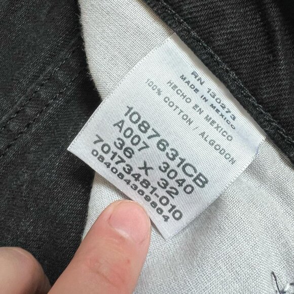 Y2K Rustler Black Denim High Rise Straight Leg Jeans Men's Size 36X32 - Picture 5 of 5